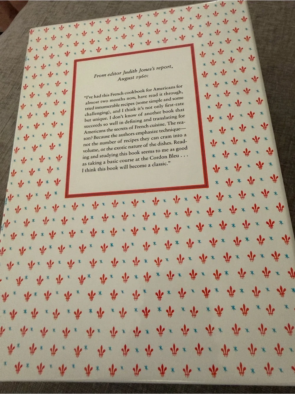 Julia Child Mastering the Art of French Cooking - Cream & Red Cover